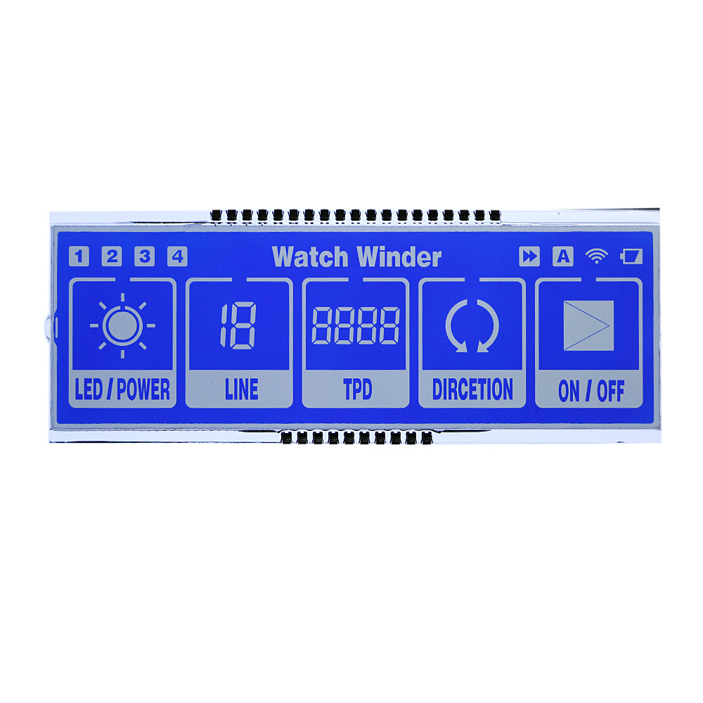 STN Négatif avec écran LCD monochrome à fond bleu